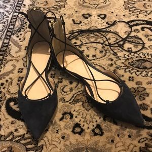 J.Crew Suede Lace Up Flats!